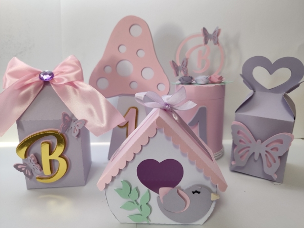 Kit 30 personalizados Jardim das Borboletas