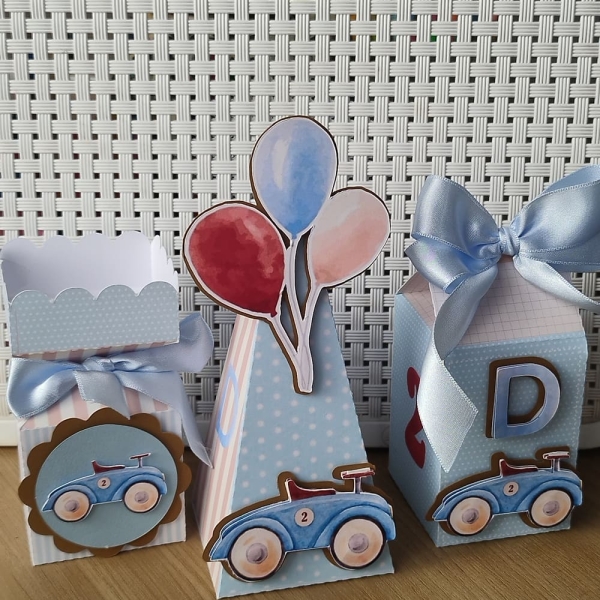 Kit 30 personalizados Carrinhos Vintage