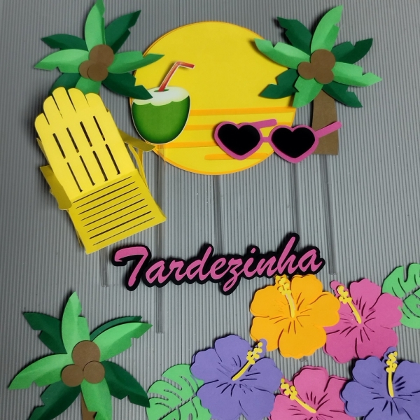 Topo de Bolo Tardezinha Tropical