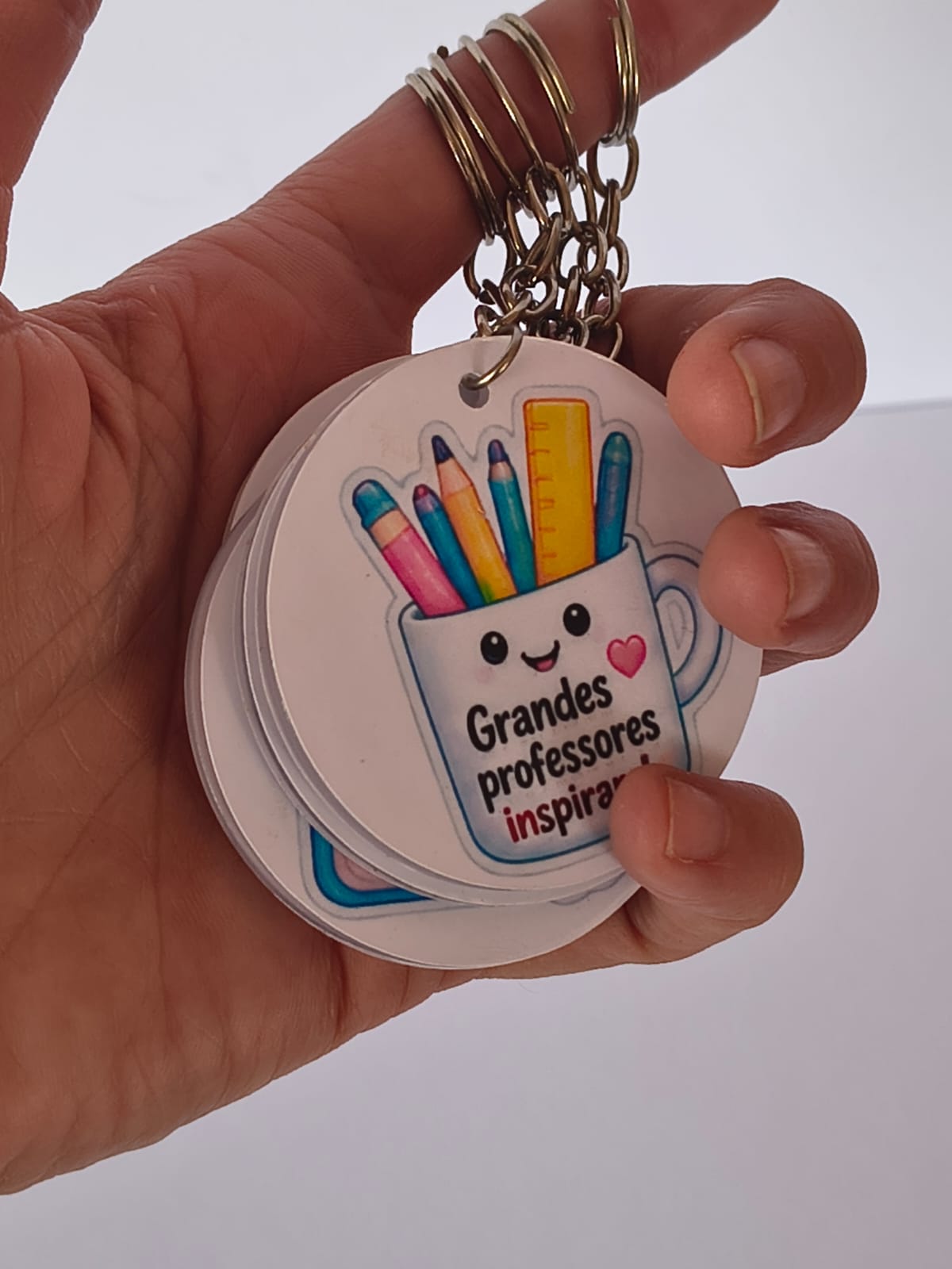 Kit 5 Chaveiros em acrílico personalizado Dia dos professores - Imagem 2