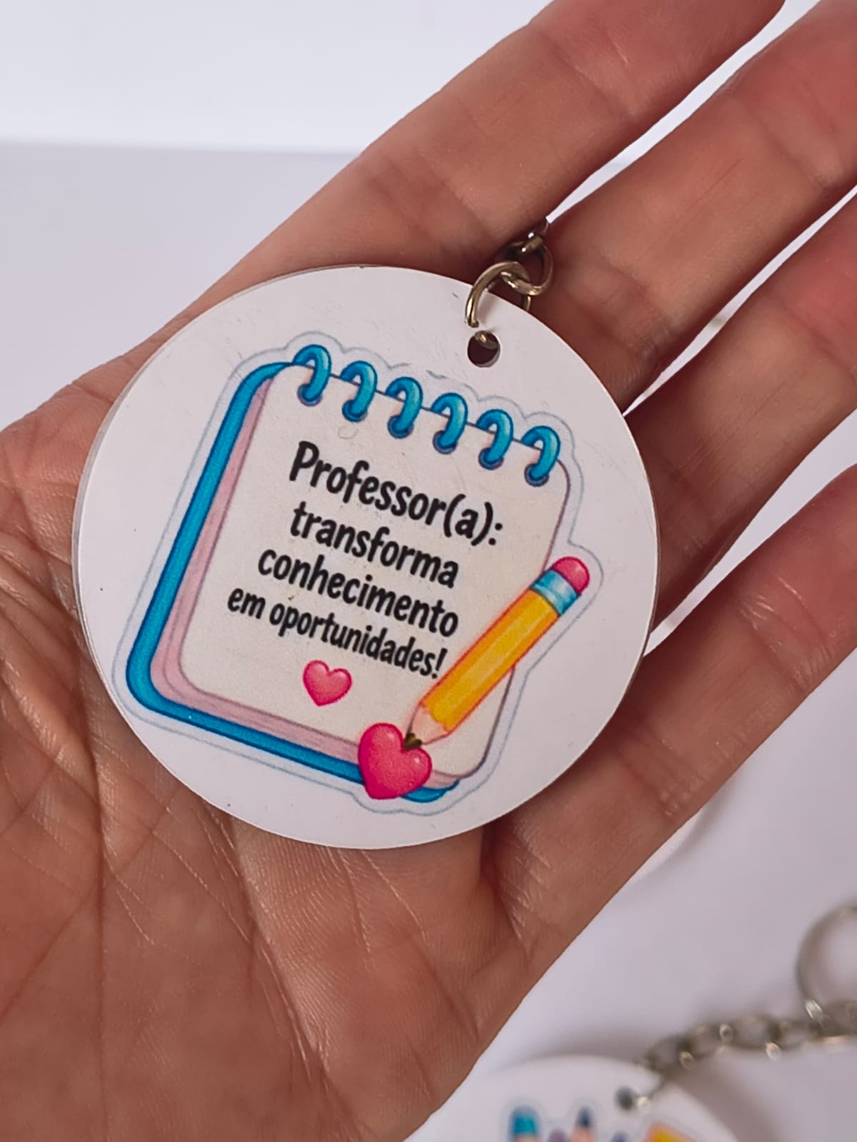 Kit 5 Chaveiros em acrílico personalizado Dia dos professores - Imagem 5