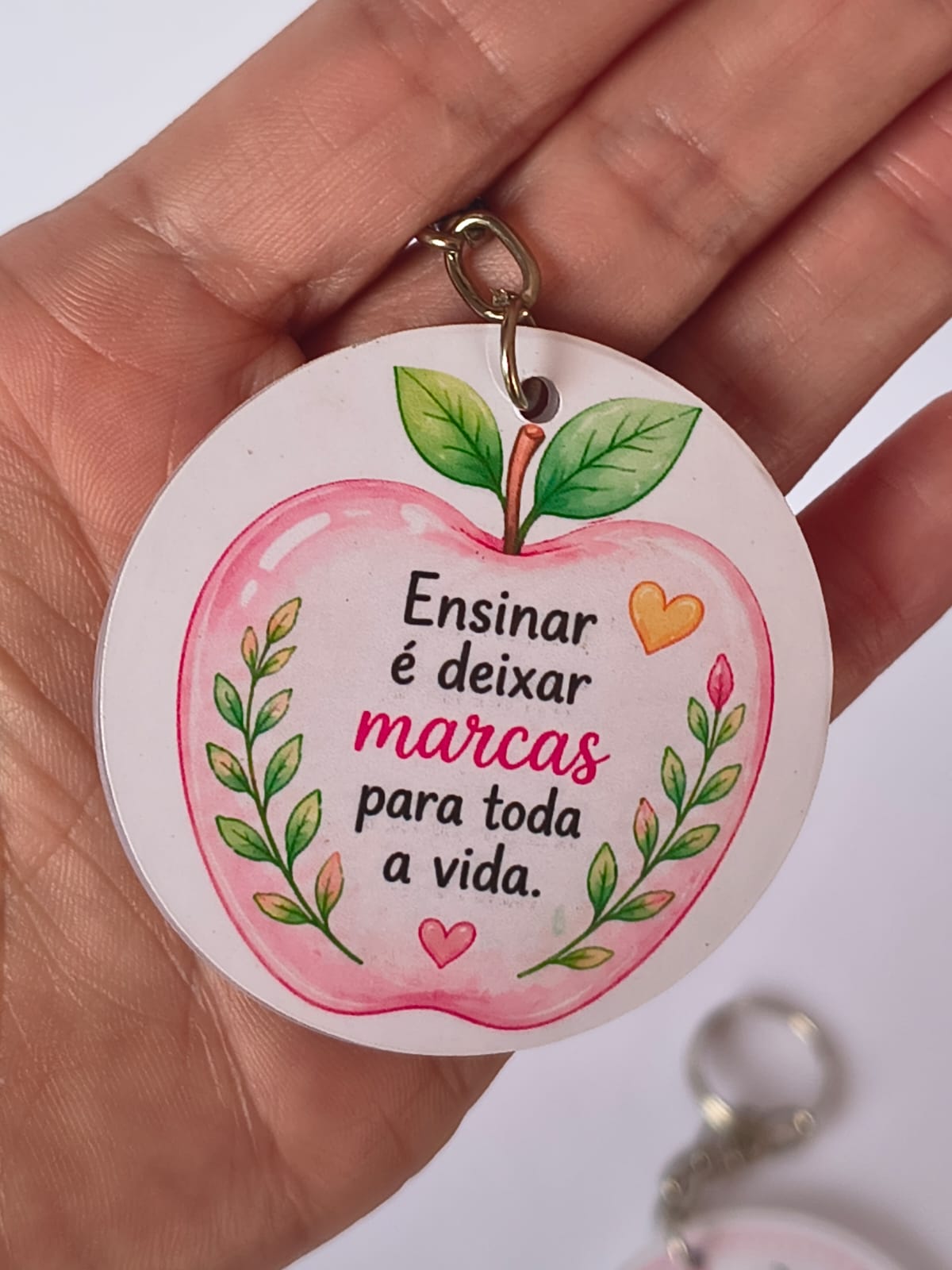 Kit 5 Chaveiros em acrílico personalizado Dia dos professores