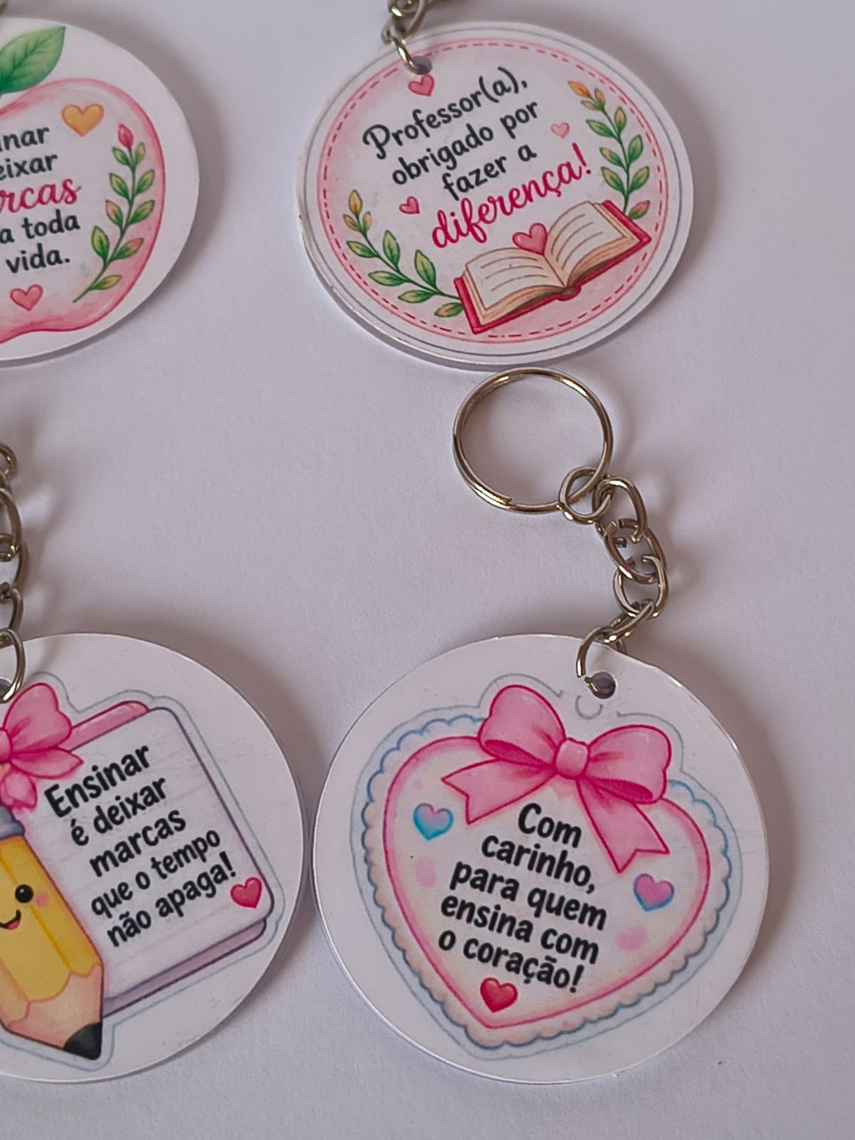 Kit 5 Chaveiros em acrílico personalizado Dia dos professores - Imagem 8