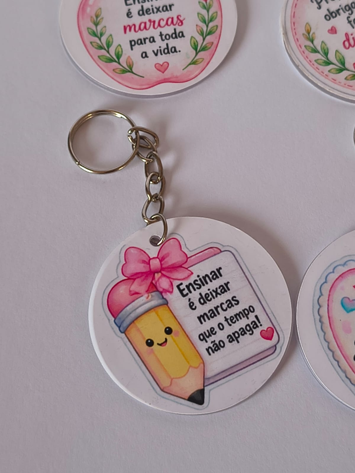 Kit 5 Chaveiros em acrílico personalizado Dia dos professores - Imagem 7