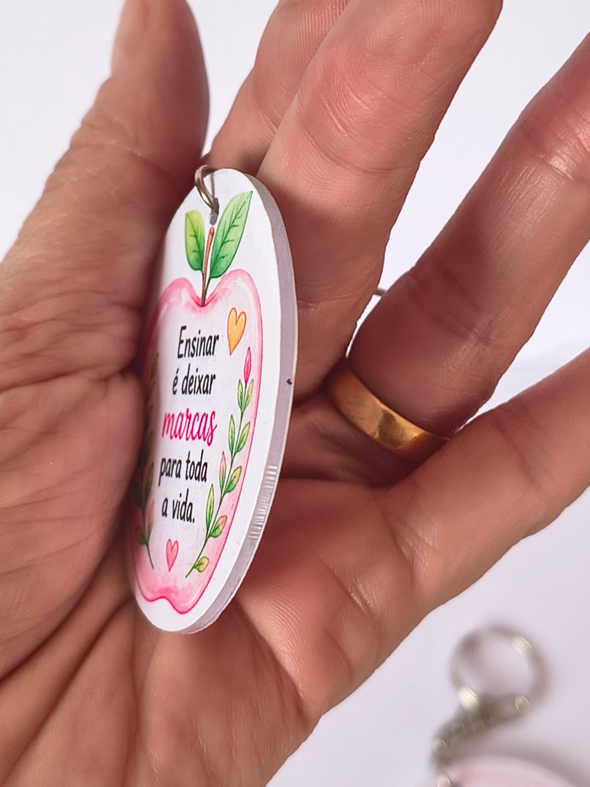 Kit 5 Chaveiros em acrílico personalizado Dia dos professores - Imagem 9
